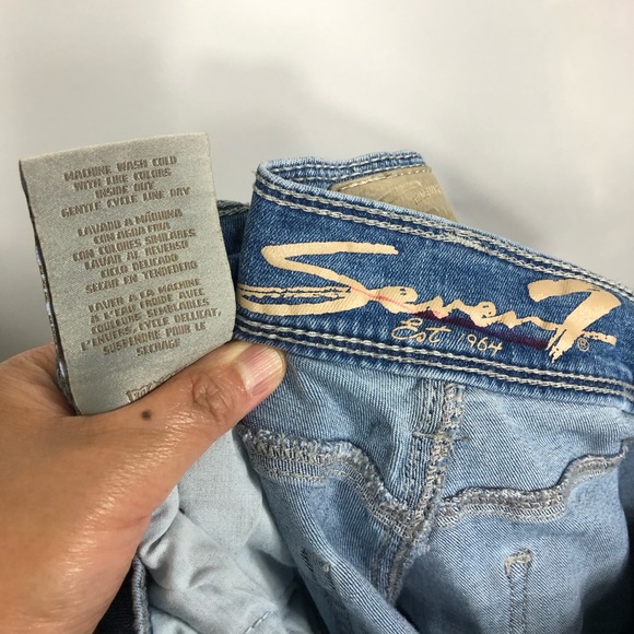 Seven 7 Blue Skinny Jeans Size 6 - Picture 13 of 16